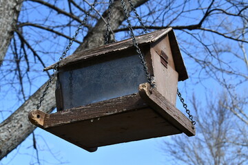 Wooden Bird Feeder