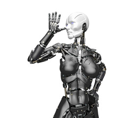 Fototapeta premium amazing robot is mocking you