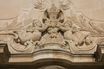 Fototapeta na wymiar Fragment of Basilica Santa Maria in Alicante, Spain 