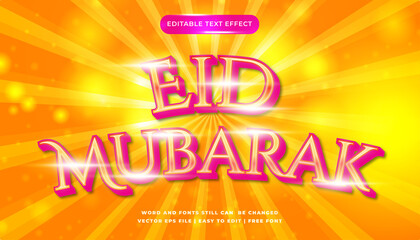 Editable text effect in eid mubarak