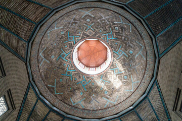 Brick dome of a small mosque in Ankara