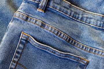 Fototapeta premium jeans trousers close up of denim material