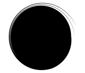 Fototapeta na wymiar Black and white abstract circles. Circular spiral, swirl, twirl and whirl design elements