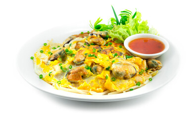 Crispy Mussels Pancakes Asian food