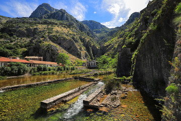 Beautiful view of mountains and river in Montenegro