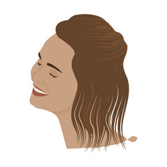 Isolated sketch of a realistic girl Vector