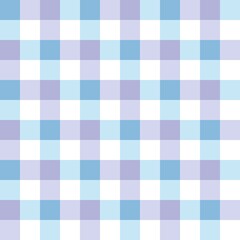 Blue, purple, and white plaid seamless pattern background. Vector illustration.