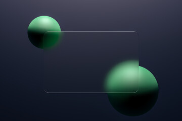 Transparent credit card mockup