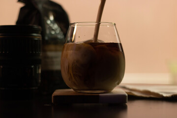 pouring a glass of tea