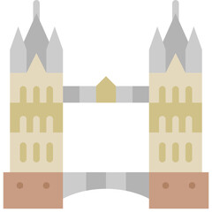 tower bridge flat icon