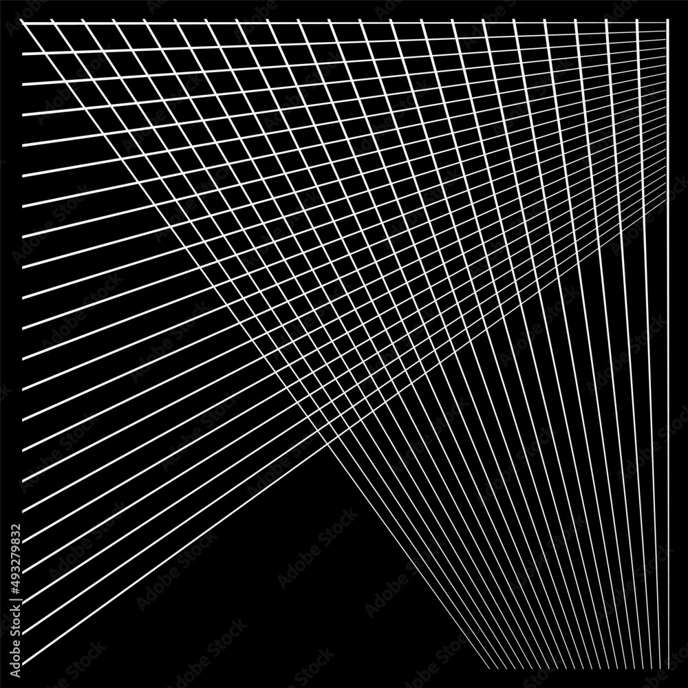 Poster Abstract random grid, mesh. Lattice, grating and grille pattern with oblique, diagonal, slanting lines, stripes