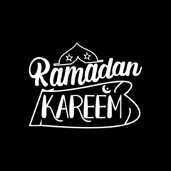 Ramadan Kareem typography lettering for t shirt ready for print