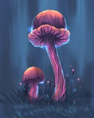  Mushrooms in the night forest  © Anastasiya