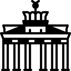 brandenburg gate solid line icon © supanut