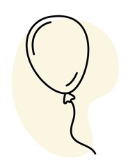 Festive hand-drawn balloon doodle Vector illustration