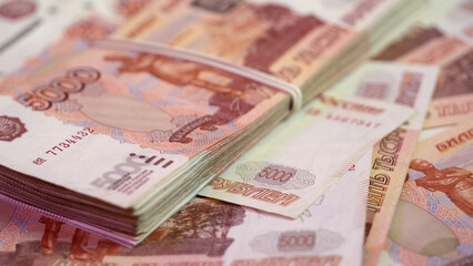 Russian banknotes 5000 rubles