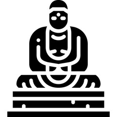 great buddha of kamakura solid icon