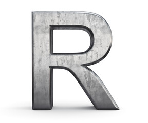 Steel letter R