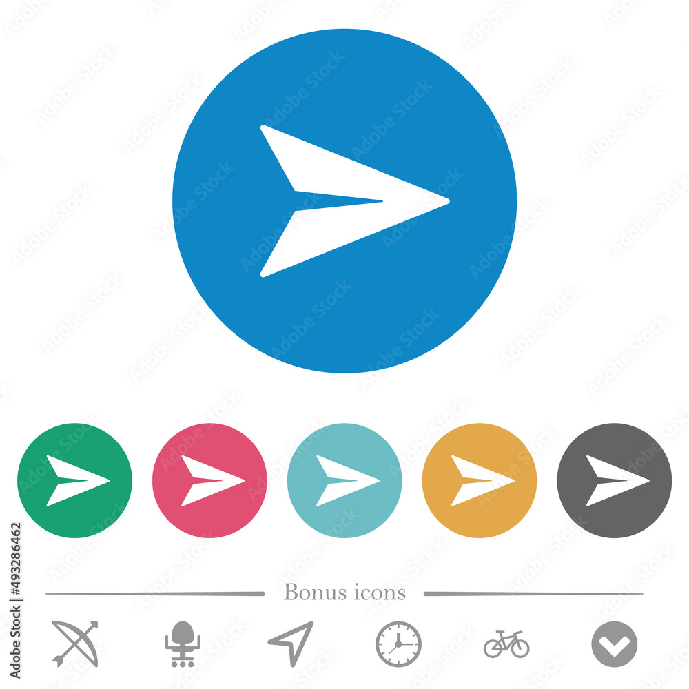Poster send message solid flat round icons