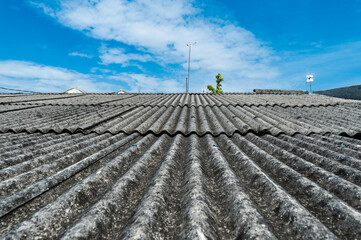 asbestos tile and blue sky