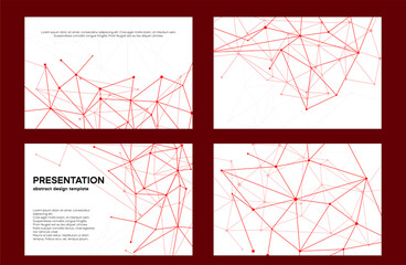 Corporate plexus line slides design. Ppt backgrounds set of presentation template