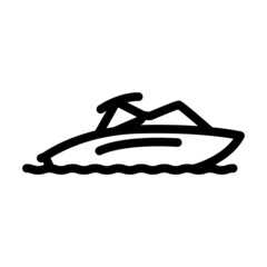 boat sea transport line icon vector. boat sea transport sign. isolated contour symbol black illustration