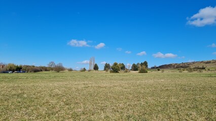 beautiful Sunny day over Galley and Warden Hills England, drone's footage