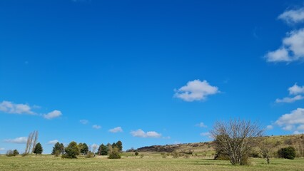 beautiful Sunny day over Galley and Warden Hills England, drone's footage