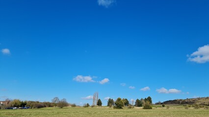 beautiful Sunny day over Galley and Warden Hills England, drone's footage