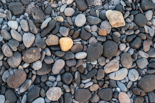 pile of pebbles on a beach 
