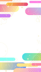 カラフルポップな縦背景イラスト