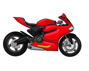 Obraz na płótnie Canvas Vector illustration of sport motorcycle in isolate on white background.
