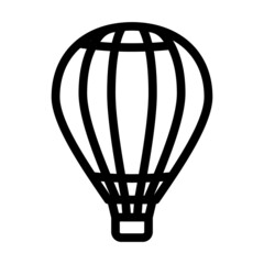 balloon flying transport line icon vector. balloon flying transport sign. isolated contour symbol black illustration