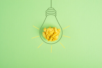 Light bulb concept, having a new idea, brainstorming, start up business, creative marketing, green...