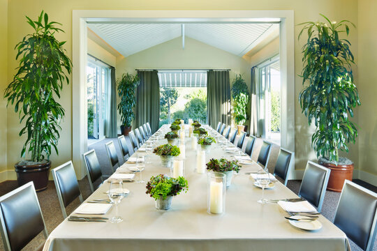 Wedding reception event set up meeting room