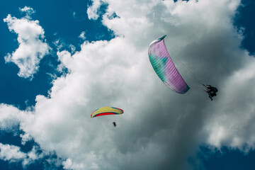 Paragliding concept, Beauty nature mountain landscape Crimea, horizontal photo