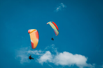 Paragliding concept, Beauty nature mountain landscape Crimea, horizontal photo