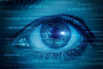 Abstract digital technology eye concepts .