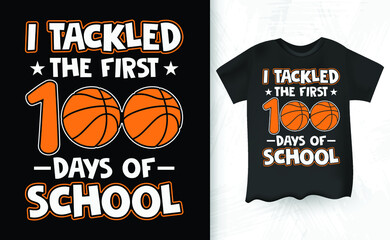 I Dribbled 100 Days Of School Basketball For Kids T-Shirt