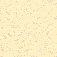 Hand drawn seamless pattern with swirls. Vector illustration