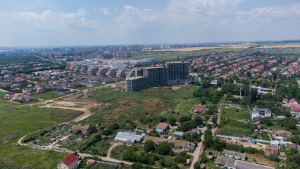 Beautiful coast of the Black Sea. Aerial view. Odessa. Ukraine.