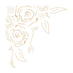 Isolated wedding frame outline design Vector