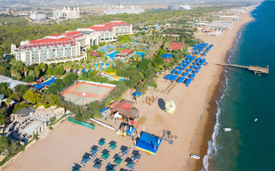 The village of Titreyengel, in the resort area of Sorgun, the city of Side. Turkey. View from above