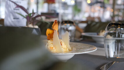 minimal and luxury food for luxury restaurant