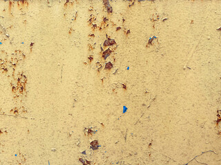 texture, old, rusty metal. background in retro style with scuffs and dents. corrosion spots formed on a piece of metal. damaged material, ancient and worn
