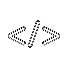 Programming code icon in line style