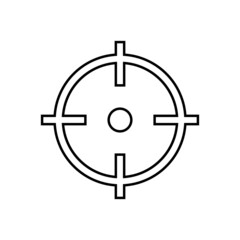Shooting mark icon in line style