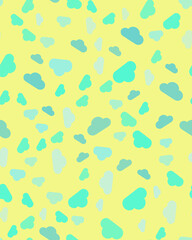 Fototapeta na wymiar seamless pattern with clouds on a yellow background.
