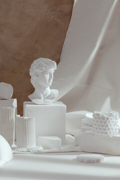 Gypsum copy of ancient statue head