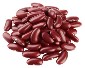 red kidney beans, isolated on white background, clipping path, full depth of field